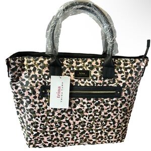 NWT Trina Turk Leopard Tote bag purse pocket book MSRP $148